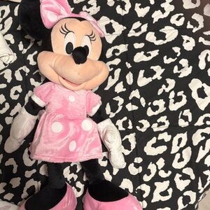 Disney Minnie Mouse Pink and Black Plush Toy